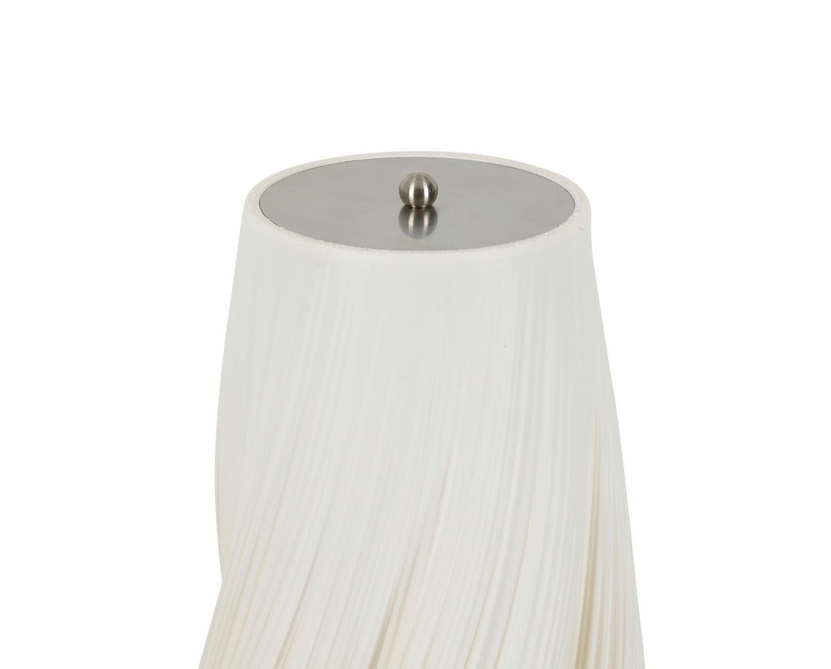 LED-STEHLEUCHTE 30/155 cm  - Weiß/Nickelfarben, LIFESTYLE, Kunststoff/Metall (30/155cm) - Dieter Knoll