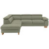 ECKSOFA in Mikrofaser Naturfarben  - Eichefarben/Beige, Lifestyle, Holz/Textil (226/273cm) - Beldomo System