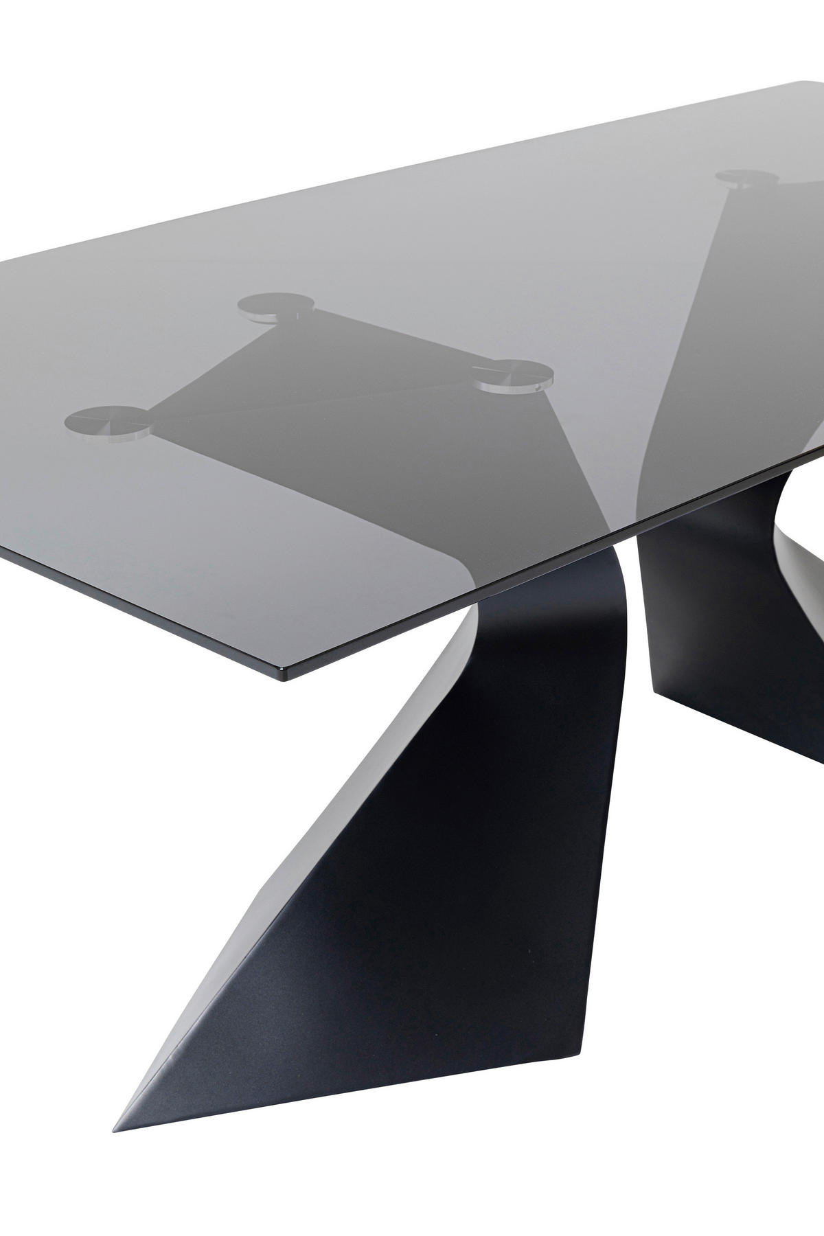 ESSTISCH in Metall, Glas 200/100/75 cm  - Schwarz, Basics, Glas/Metall (200/100/75cm) - Kare-Design