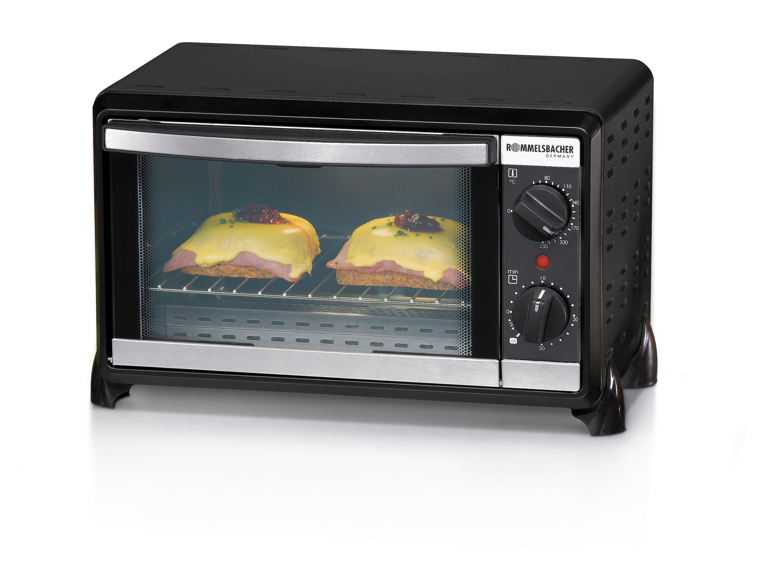 MINIBACKOFEN  - Schwarzchrom, Basics, Metall (39/23/27.5cm) - Rommelsbacher