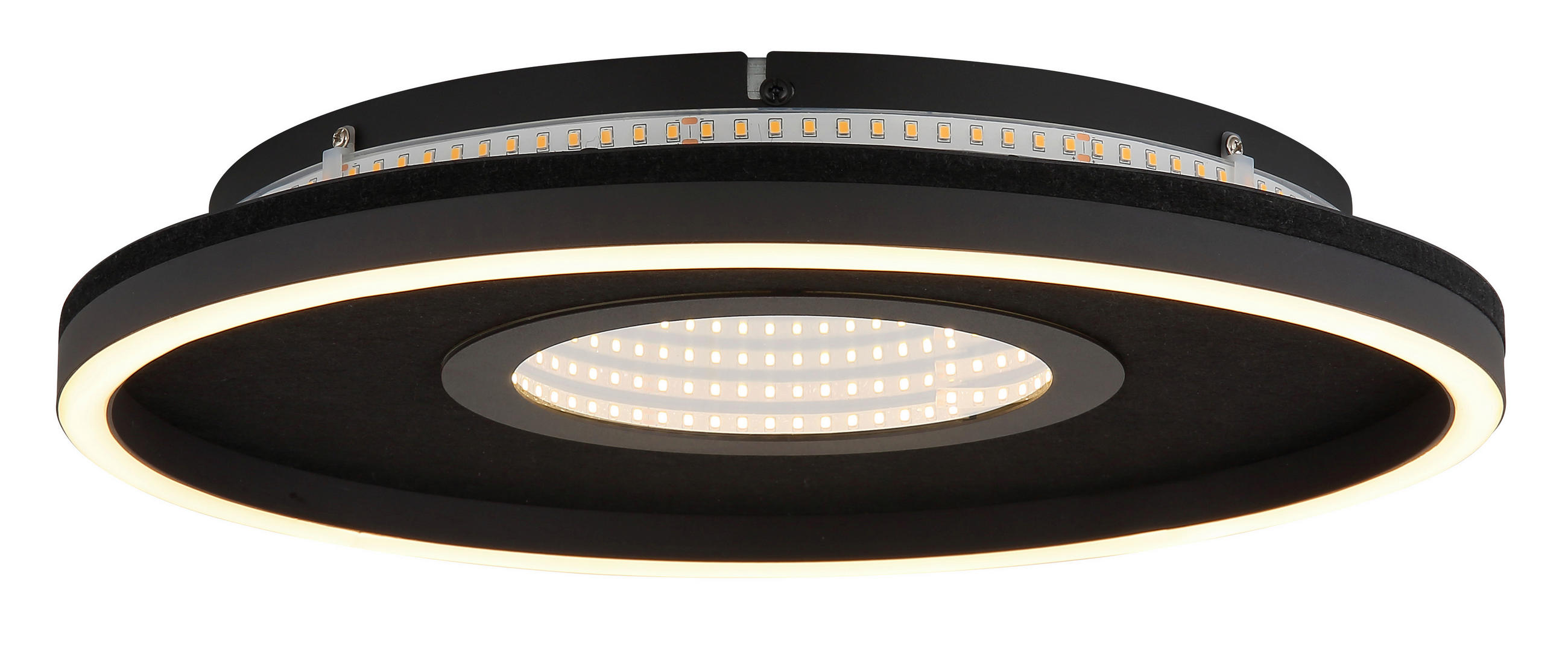 LED SVJETILJKA STROPNA EMORY  - bijela/prozirno, Design, metal/tekstil (39,7/6,3cm) - Globo
