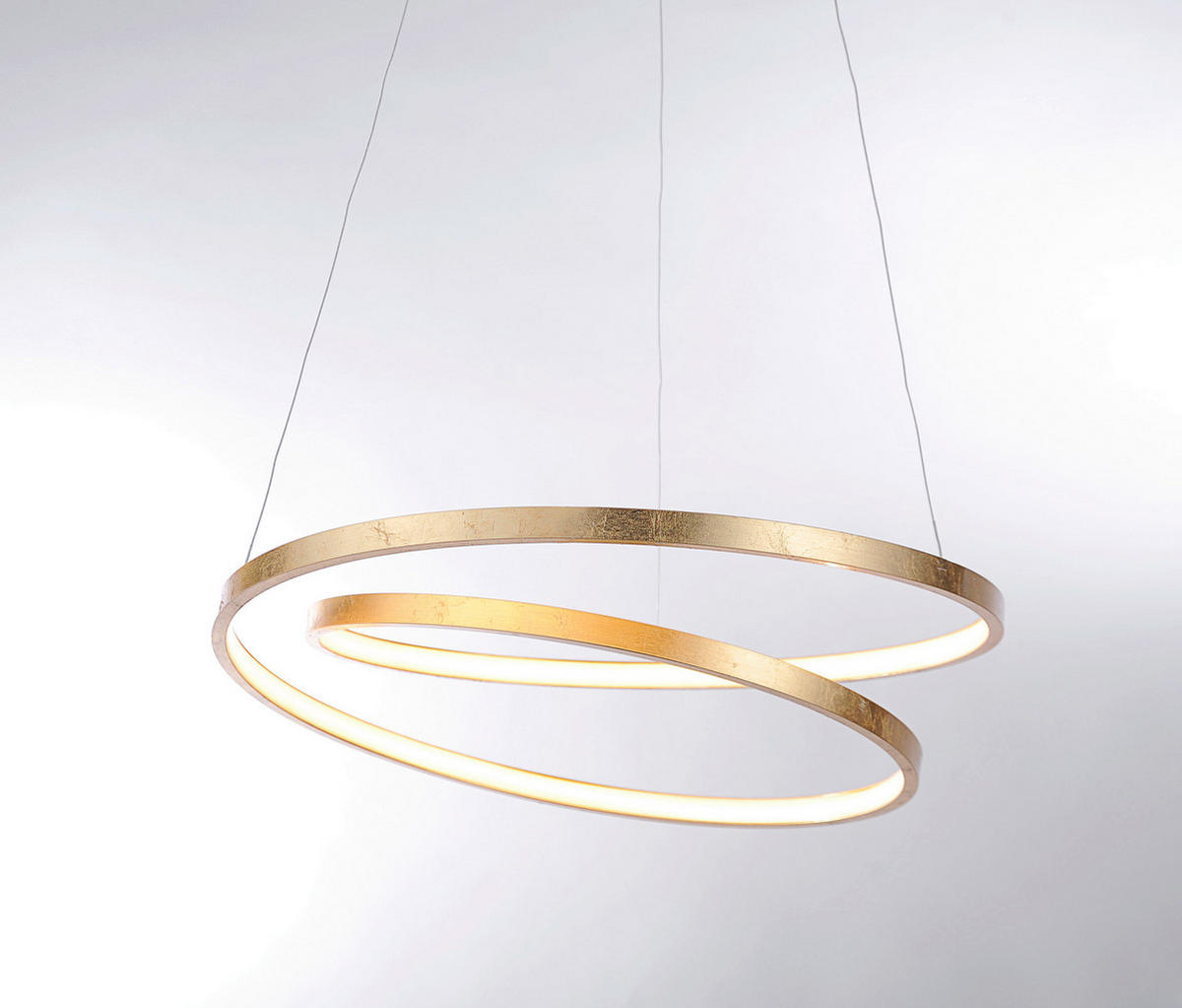 LUSTRĂ LED  - auriu, Design, metal (55cm)
