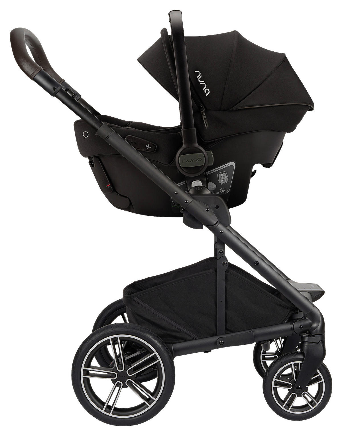 KINDERWAGENSET Mixx Next  - Schwarz, Basics, Kunststoff (60/110/82cm) - Nuna