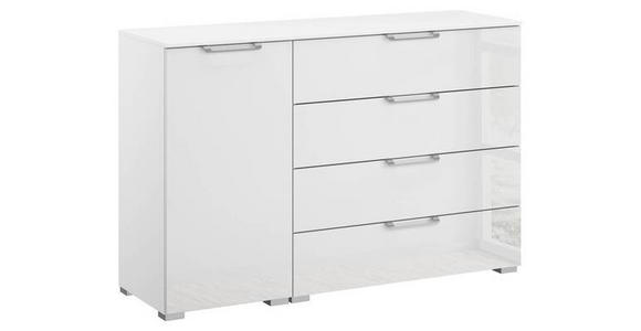 SIDEBOARD in 120/81/42 cm - Klar/Silberfarben, Design, Glas/Holzwerkstoff (120/81/42cm) - Novel