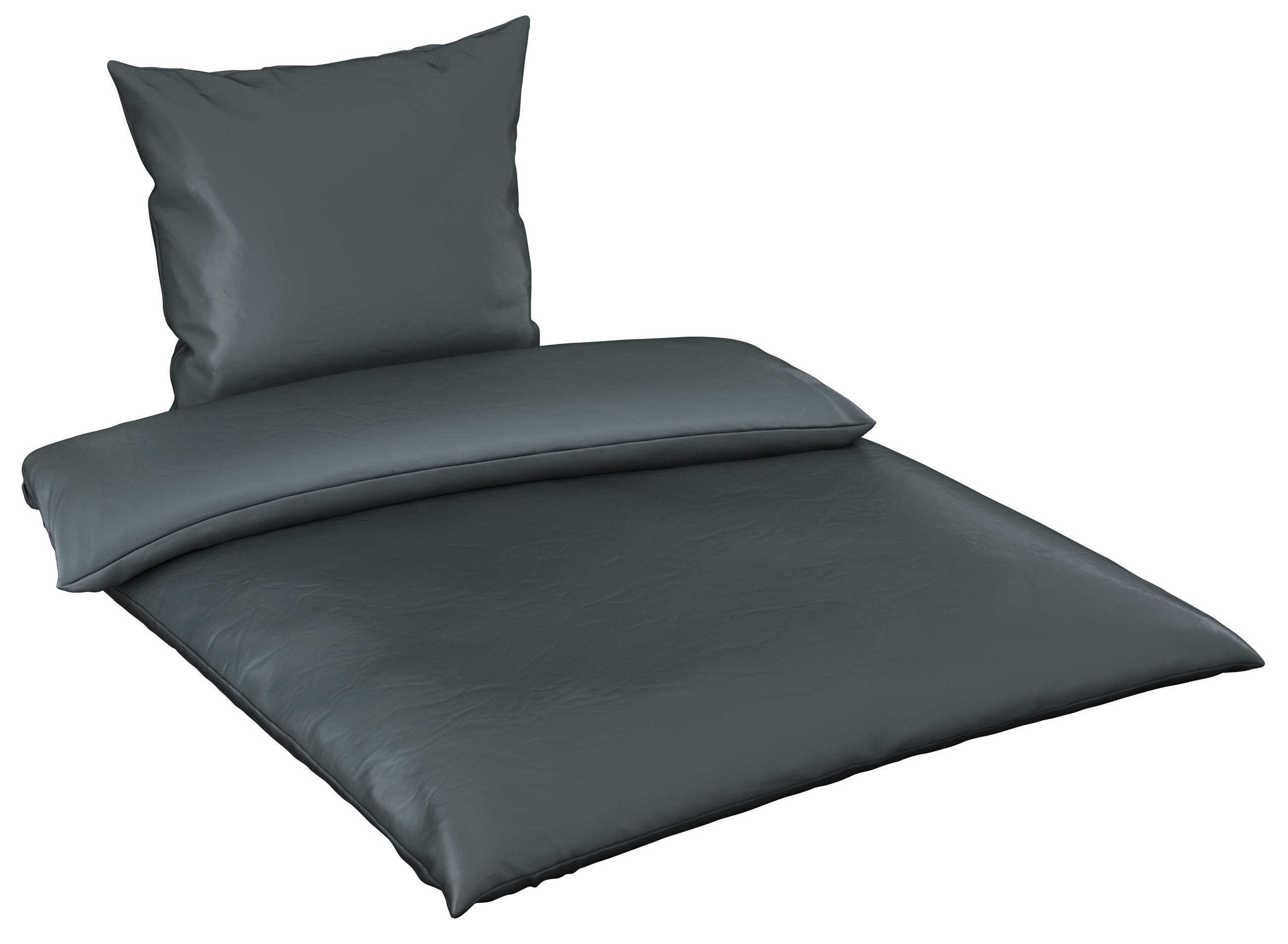 BETTWÄSCHE Satin 200/200 cm  - Anthrazit, Textil (200/200cm) - Novel