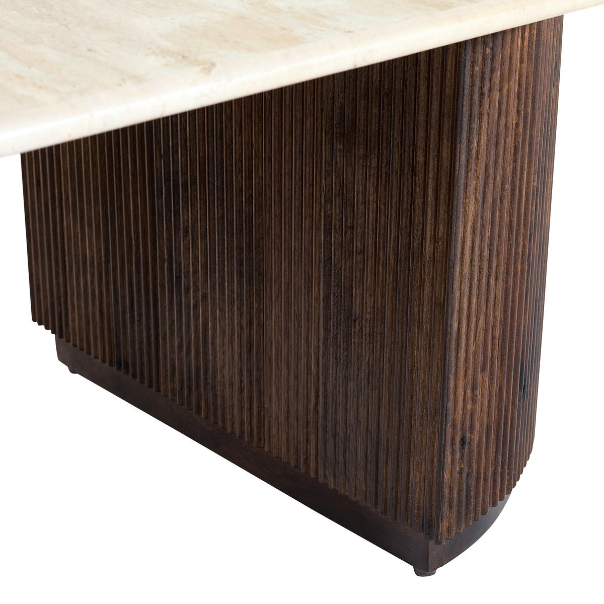 COUCHTISCH Mangoholz vollmassiv 110/70/45 cm rechteckig Dunkelbraun, Beige  - Dunkelbraun/Beige, Design, Holz/Stein (110/70/45cm) - Livetastic