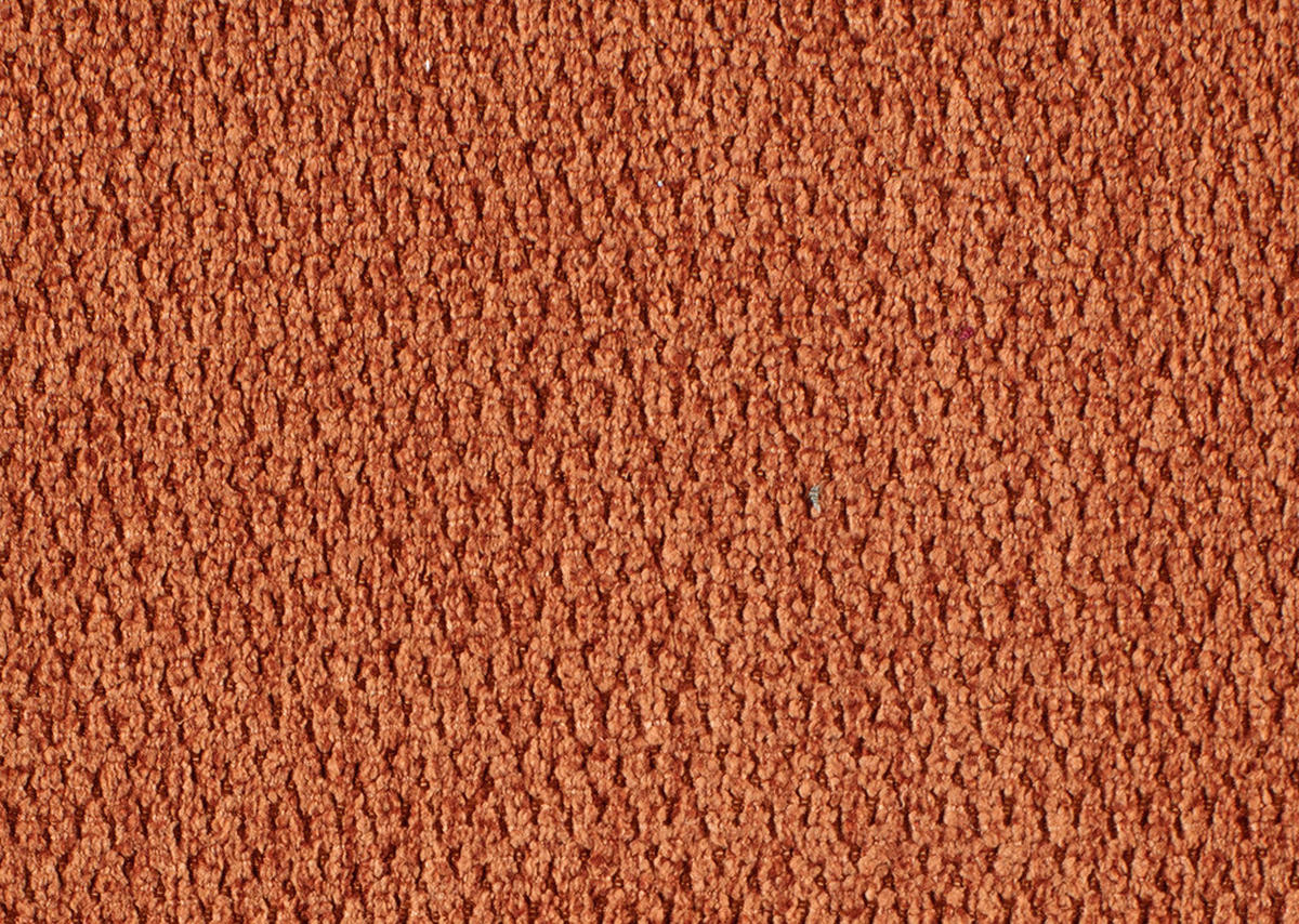 ECKSOFA in Chenille Terracotta  - Terracotta/Schwarz, Design, Textil/Metall (220/310cm) - Beldomo Style