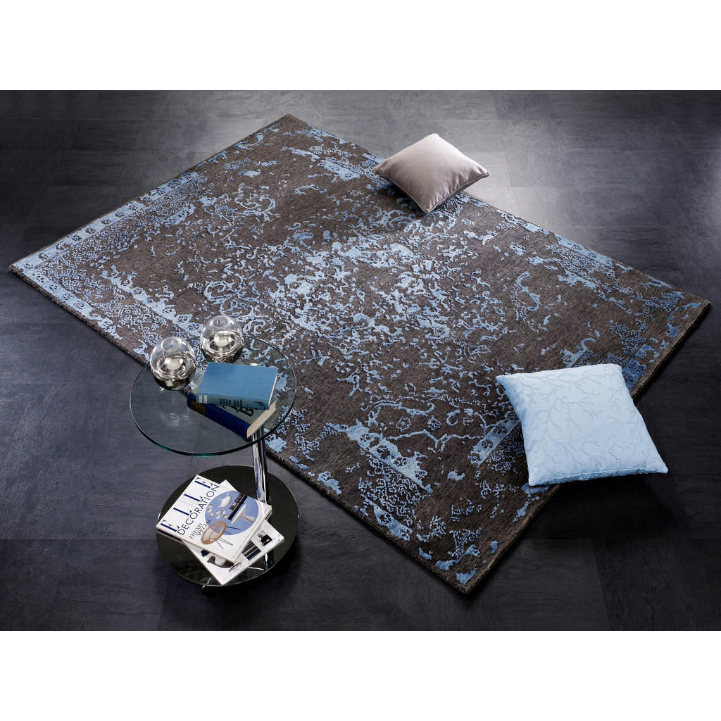Thumbnail - Musterring Orientteppich Soho Palis, Blau, Grau, Textil, Uni, rechteckig, 70x140 cm, in verschiedenen Größen erhältlich,...