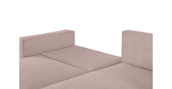 ECKSOFA in Feincord Altrosa  - Schwarz/Altrosa, KONVENTIONELL, Kunststoff/Textil (242/151cm) - Carryhome