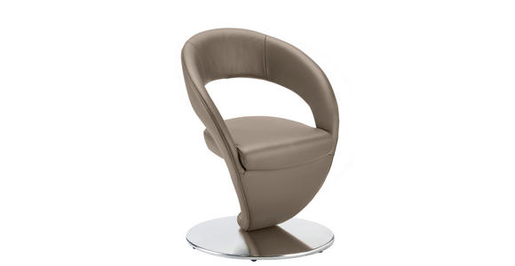 STUHL - Sandfarben/Edelstahlfarben, Design, Textil/Metall (62/86/61cm) - Moderano