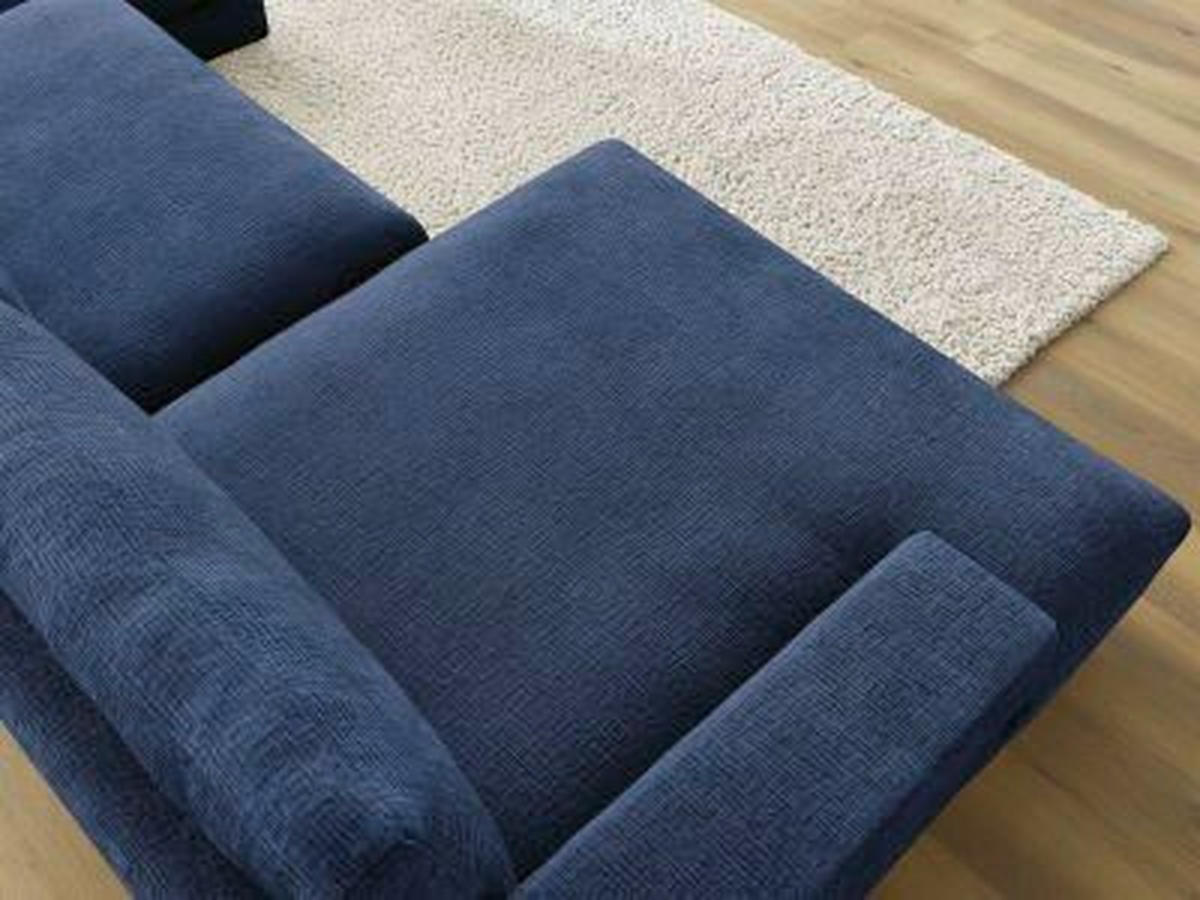 WOHNLANDSCHAFT LEONARD Dunkelblau Struktur  - Schwarz/Dunkelblau, MODERN, Kunststoff/Textil (159/404/159cm)