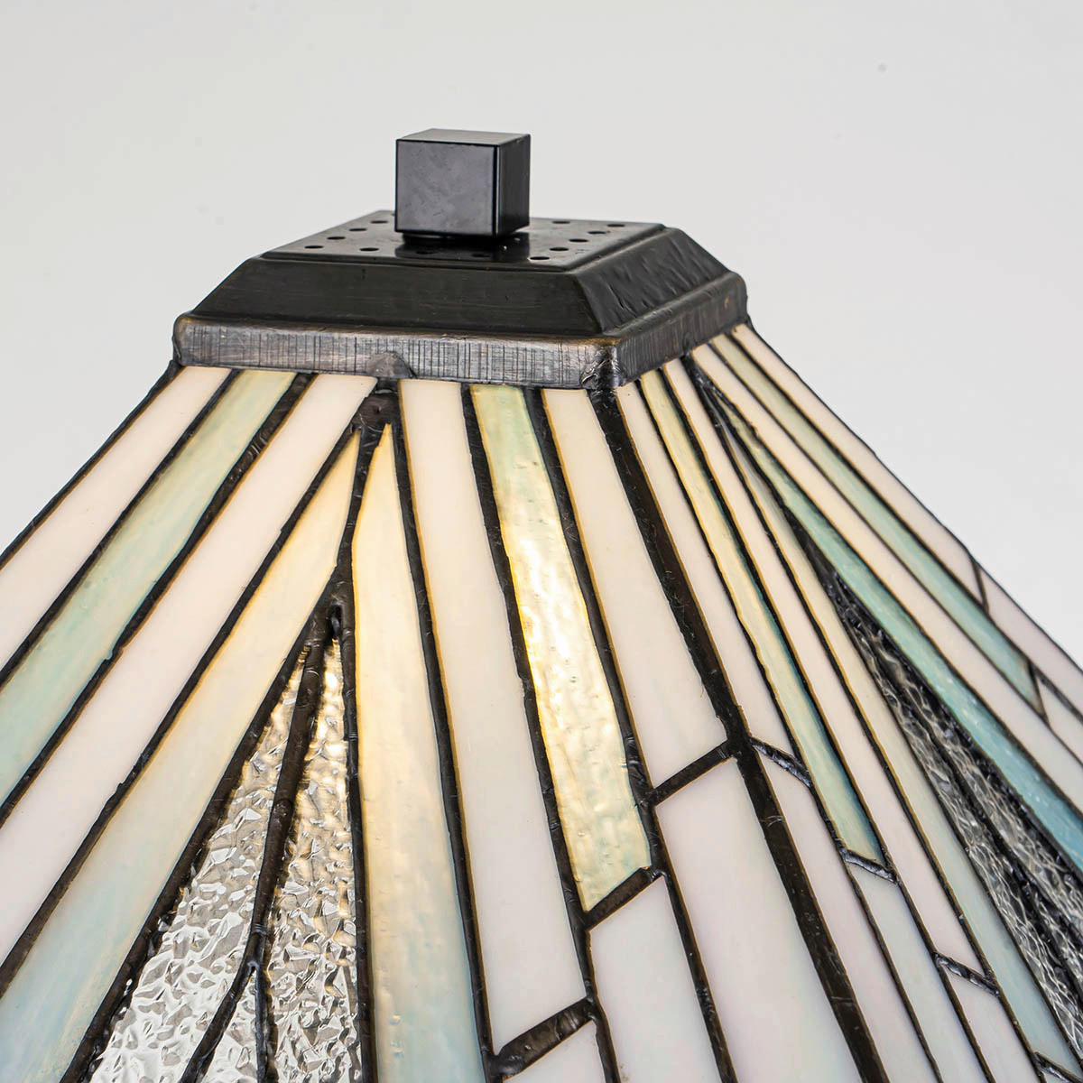 TISCHLEUCHTE   - Dunkelbraun/Multicolor, KONVENTIONELL, Glas/Metall (50,4/30,4/30,4cm) - Elstead Lighting