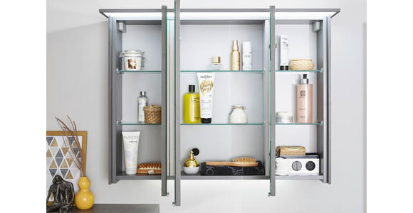 BADEZIMMER  in 91 cm  - Eichefarben/Dunkelgrau, KONVENTIONELL, Glas/Keramik (91cm) - Dieter Knoll