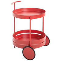 SERVIERWAGEN Rot, Koralle  - Koralle/Rot, Design, Metall (42/42/61cm)