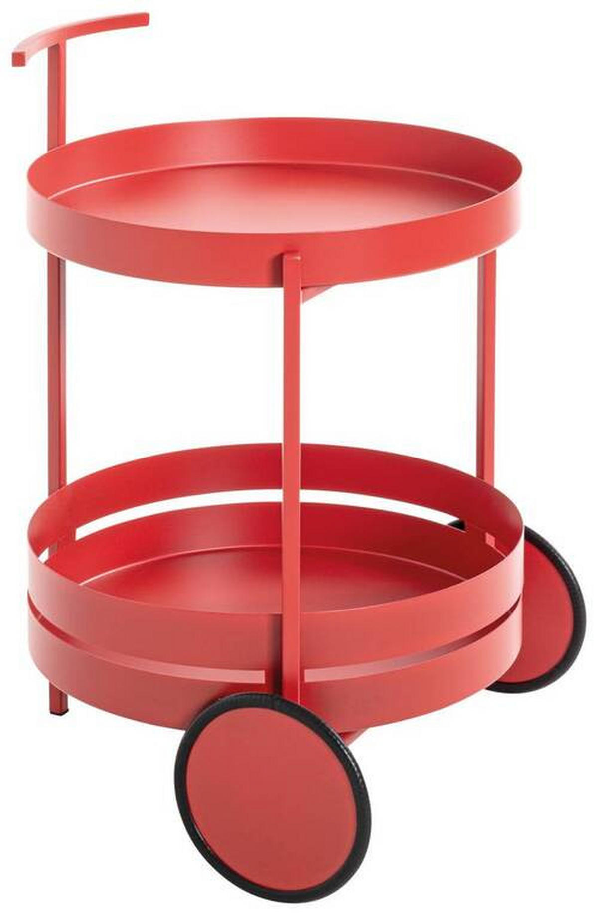 SERVIERWAGEN Rot, Koralle  - Koralle/Rot, Design, Metall (42/42/61cm)