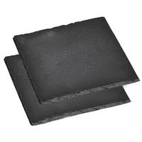 SERVIERPLATTE  - Schwarz, Basics, Stein (13/13/0,6cm) - Homeware Profession.