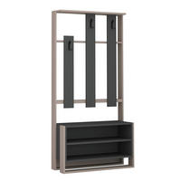 GARDEROBENSCHRANK  in 90/180/36 cm  - Anthrazit/Mokka, Design, Holzwerkstoff (90/180/36cm) - Livetastic