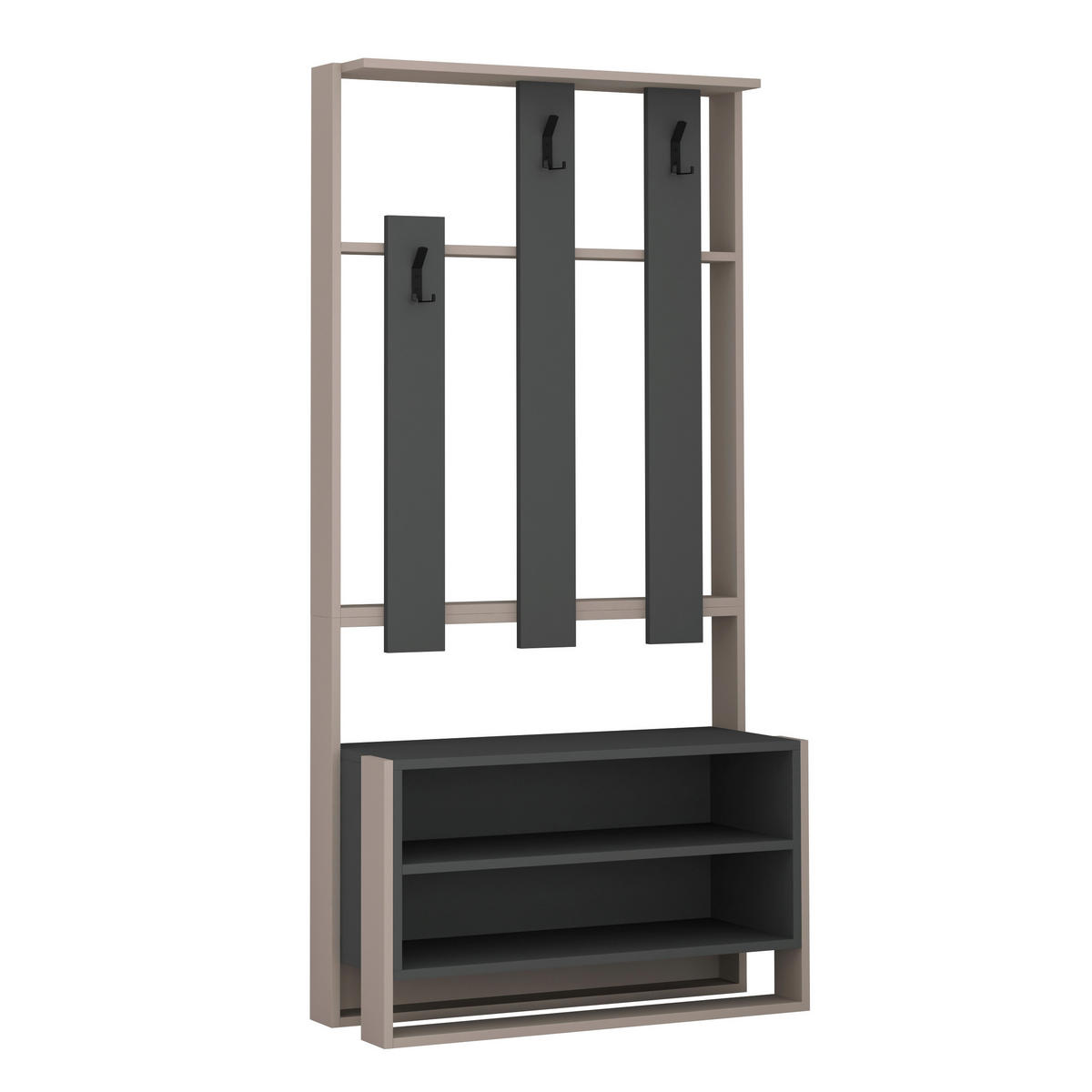 GARDEROBENSCHRANK  in 90/180/36 cm  - Anthrazit/Mokka, Design, Holzwerkstoff (90/180/36cm) - Livetastic