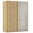 SCHWEBETÜRENSCHRANK 180/223/68 cm 2-türig Eichefarben, Fango  - Fango/Eichefarben, Design, Glas/Holz (180/223/68cm) - Novel