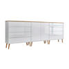 SIDEBOARD Mailand Set 4 + HF  in 237/86/33 cm  - Weiß Hochglanz/Weiß, MODERN, Holz/Holzwerkstoff (237/86/33cm) - MID.YOU