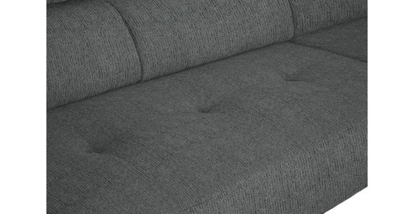 ECKSOFA in Webstoff Dunkelgrau 280/205 cm - Dunkelgrau/Schwarz, Design, Textil/Metall (280/205cm) - Xora