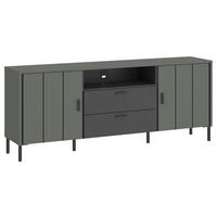 TV-ELEMENT - Schwarz/Grau, Design, Holzwerkstoff/Kunststoff (173,2/65/40cm) - Carryhome