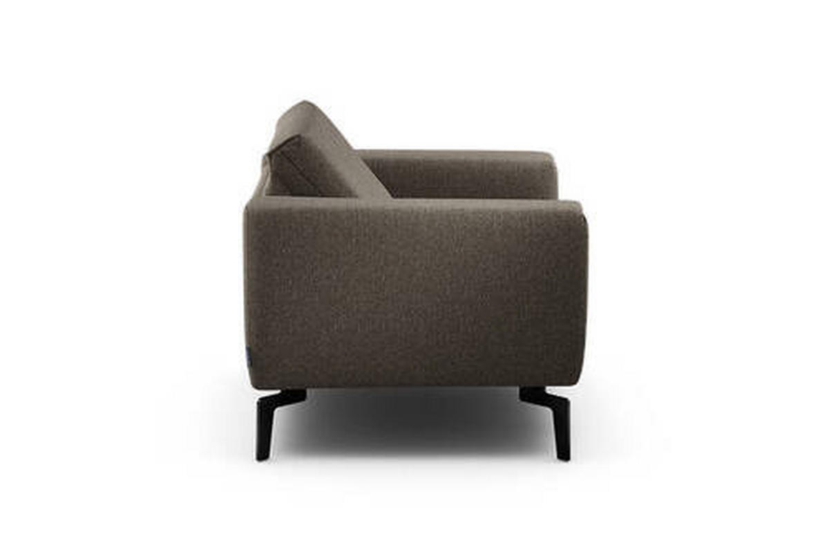 SESSEL in Chenille Braun  - Schwarz/Braun, Design, Textil/Metall (110/85/86-94cm) - SENSOO