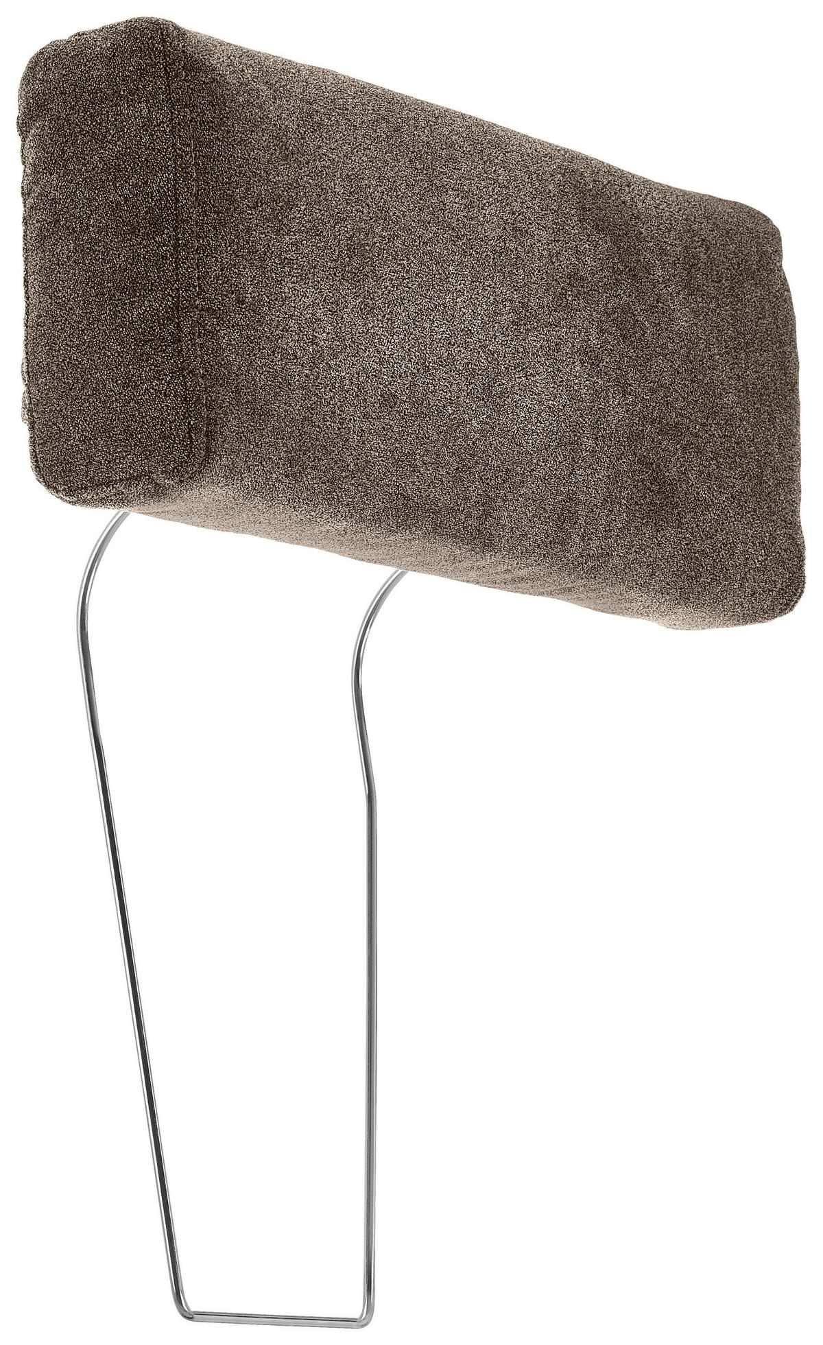 KOPFSTÜTZE in Velours  - Dunkelbraun, Konventionell, Textil (55/21/10cm) - Hom`in