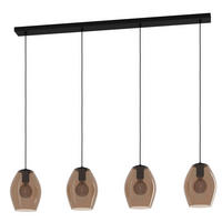 ZÁVĚSNÉ SVÍTIDLO,  19/150/124 cm - černá, Basics, kov/sklo (19/150/124cm) - Eglo