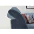ECKSOFA in Webstoff Blau  216/302 cm  - Blau/Schwarz, Design, Textil/Metall (216/302cm) - Xora