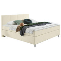 BOXSPRINGBETT 100/200 cm  Weiss  - Chromfarben/Weiss, Konventionell, Kunststoff/Textil (100/200cm) - Hom`in