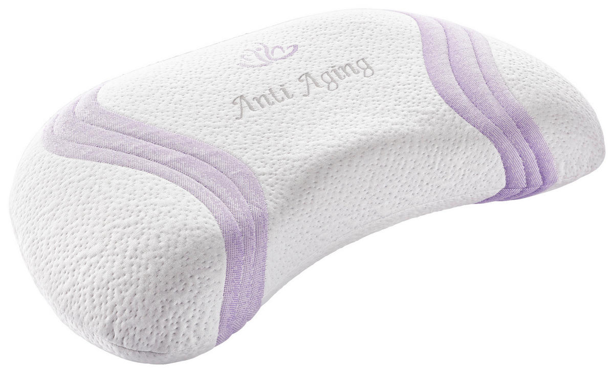 OPORNÝ ŠIJOVÝ VANKÚŠ 68/35 cm  - biela, Konventionell, textil (68/35cm) - Sleeptex