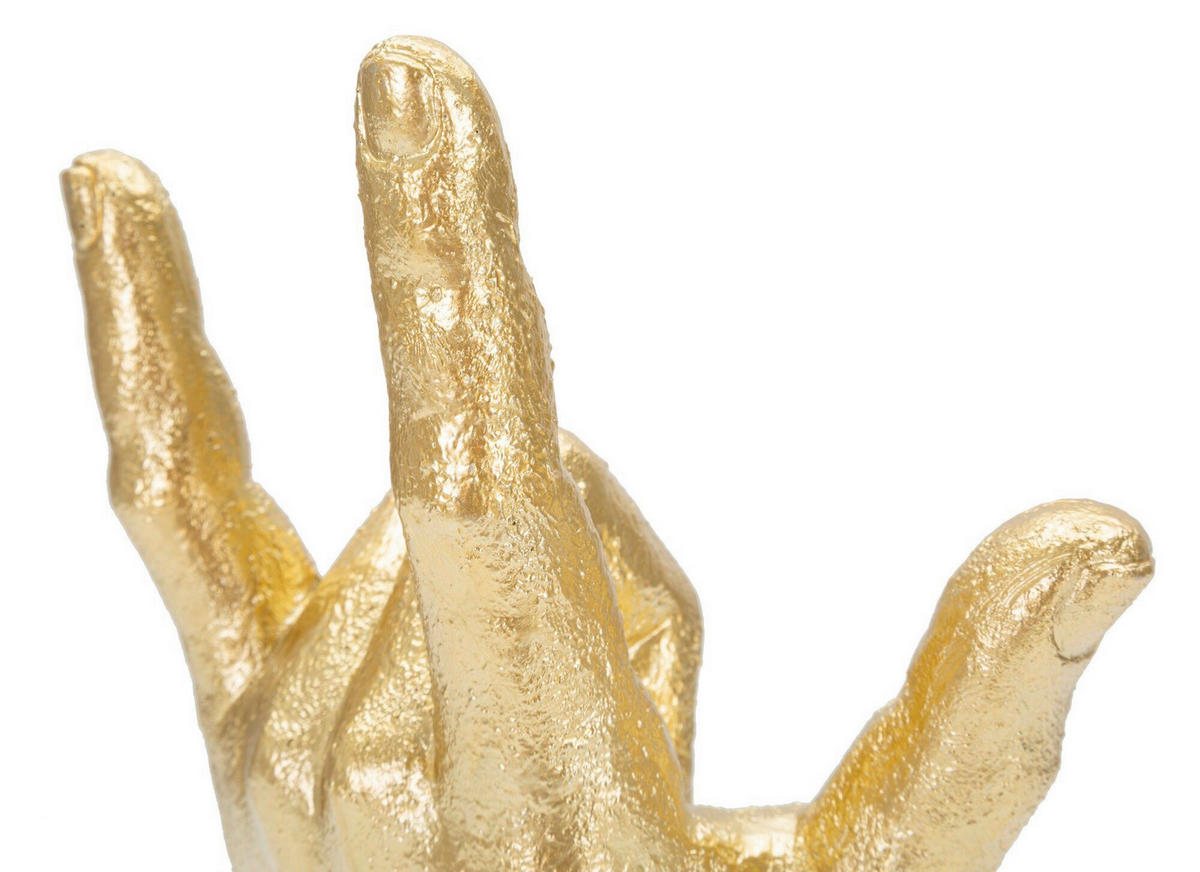 SKULPTUR - Goldfarben, Basics, Kunststoff (14.5/23/7cm)