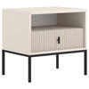 NACHTSCHRANK 53,9/52,4/39 cm  - Kaschmir/Schwarz, Design, Holzwerkstoff/Metall (53,9/52,4/39cm) - Xora