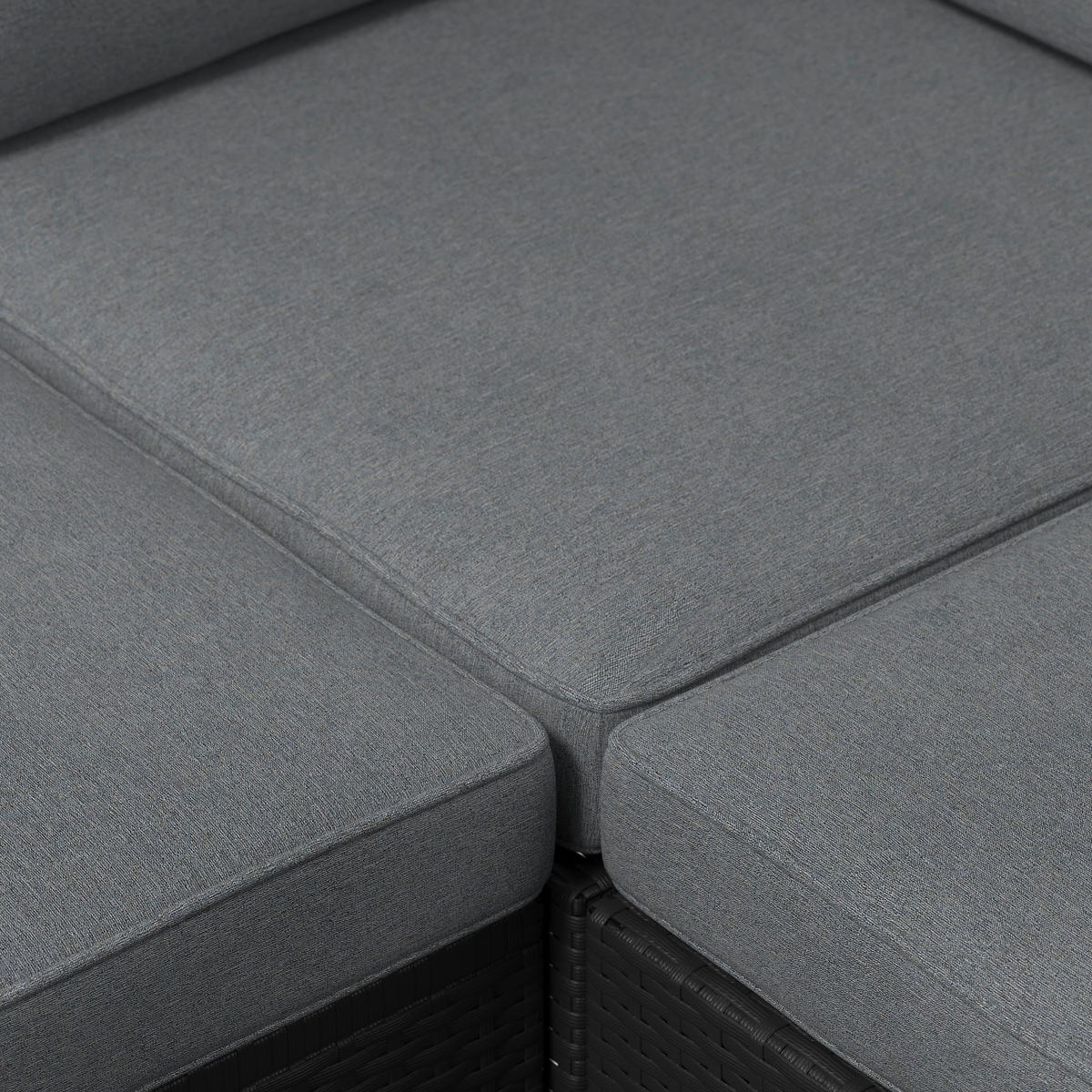 LOUNGEGARNITUR 144/209 cm Stahl  - Rot/Schwarz, Design, Kunststoff/Textil (144/209cm) - Ambia Garden