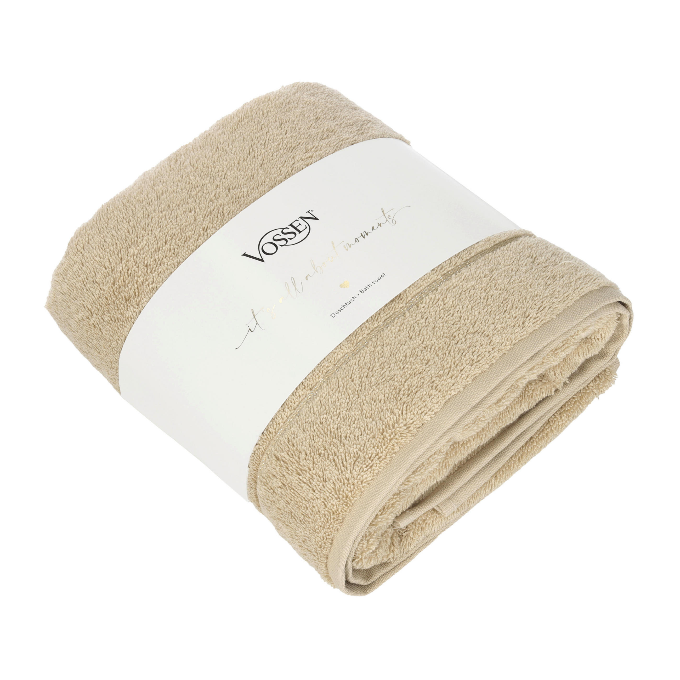 DUSCHTUCH Shiny Times 67/140 cm  - Hellbraun, Basics, Textil (67/140cm) - Vossen