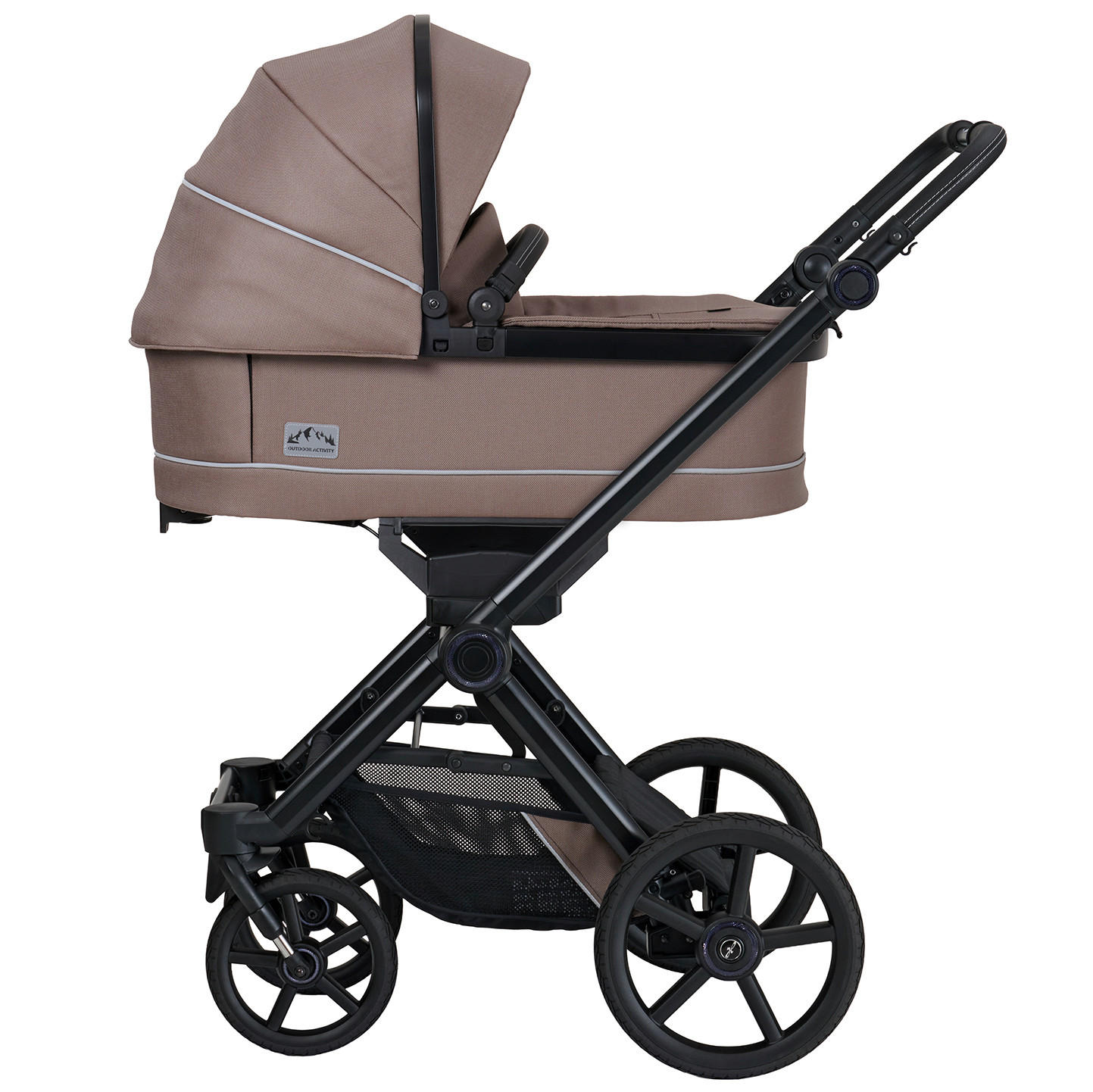 KINDERWAGENSET IVY GTR Outdoor - Schwarz/Cappuccino, Basics, Textil/Metall (94/58/119cm) - Hartan