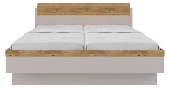 BETT 180/200 cm  in Eichefarben, Hellgrau  - Eichefarben/Hellgrau, MODERN, Holz/Holzwerkstoff (180/200cm) - Xora