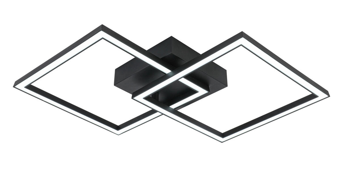 PLAFONIERĂ CU LED - negru, Trend, plastic/metal (57/35/6,5cm) - Boxxx