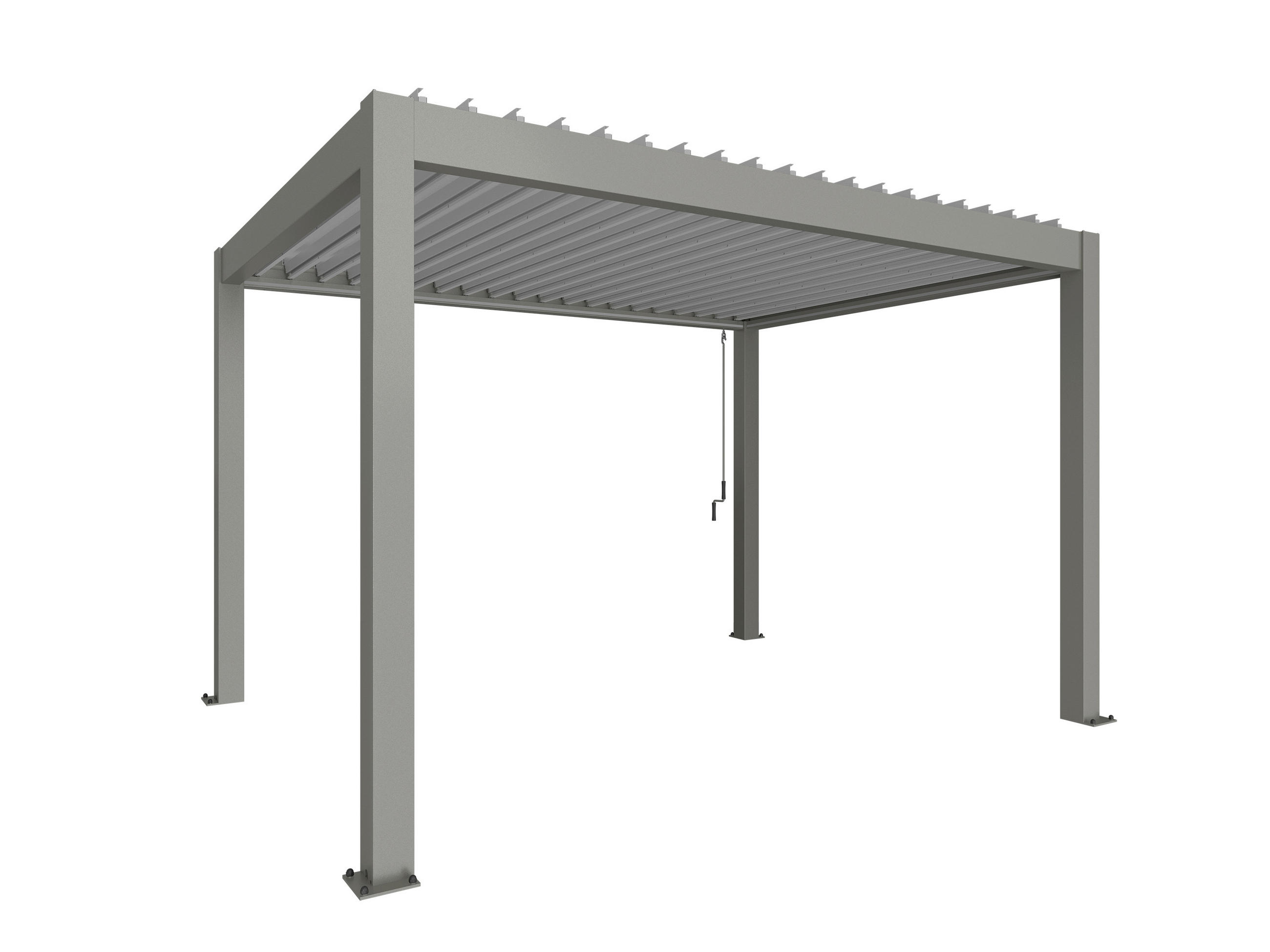PAVILLON - Silberfarben/Grau, Design, Metall (404,5/264/312cm) - Biohort