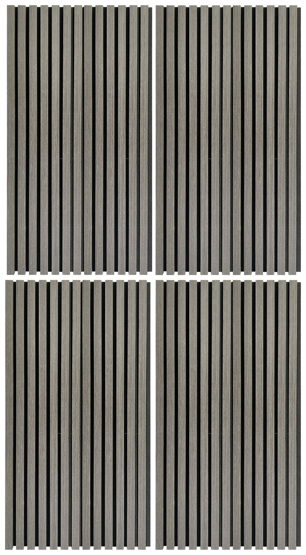 AKUSTICKÝ PANEL velikost: 52/104/2,2 cm - šedá/barvy dubu, Konvenční, dřevo/plast (52/104/2,2cm)