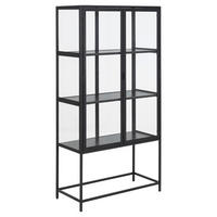 VITRINE  in Schwarz  - Schwarz, MODERN, Glas/Holzwerkstoff (77/150/35cm) - Lomoco