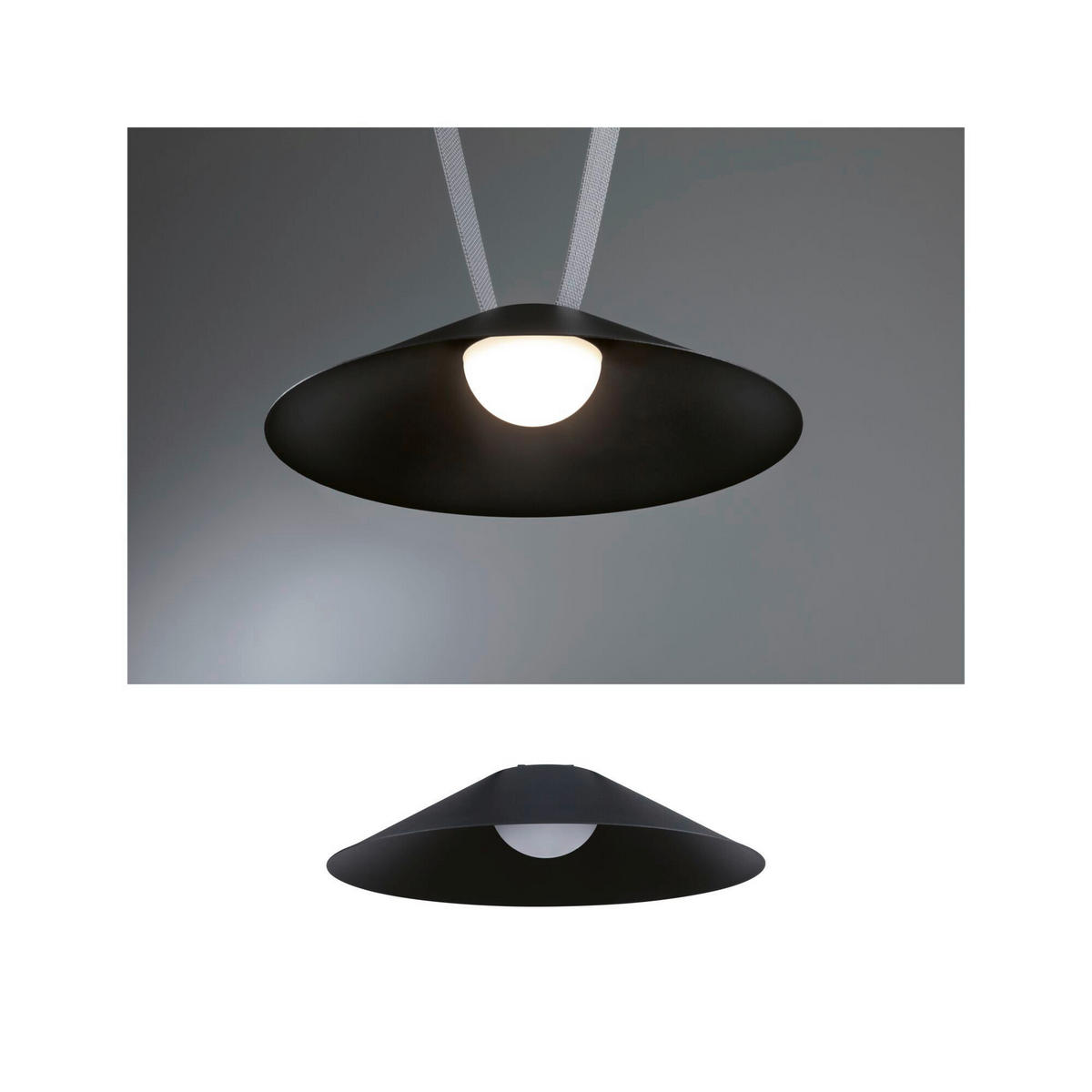 SEILSYSTEM ULine 35,0/19,0 cm   - Schwarz, Design, Metall (35,0/19,0cm) - Paulmann