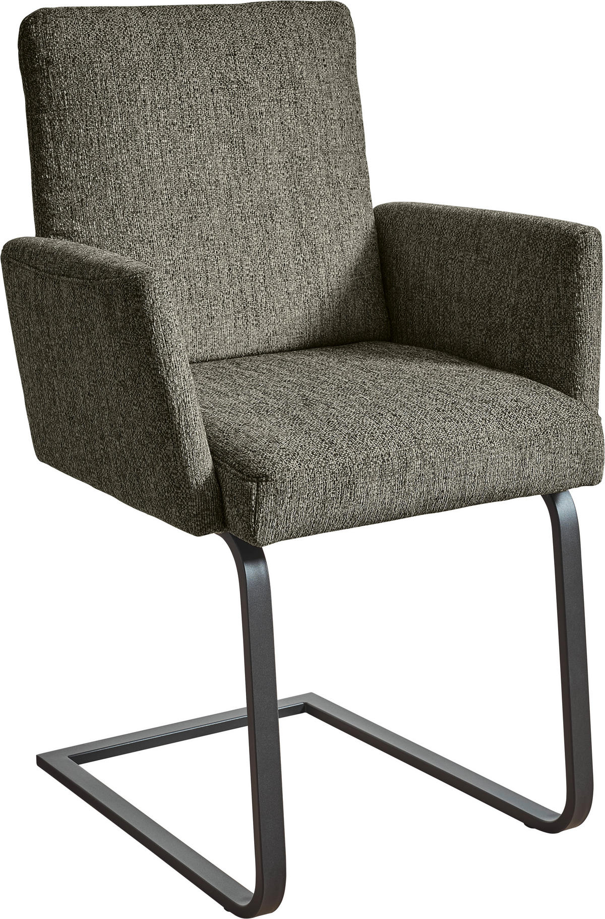 ARMLEHNSTUHL  in Stahl Chenille  - Beige/Schwarz, Design, Textil/Metall (56/92/60cm) - Dieter Knoll