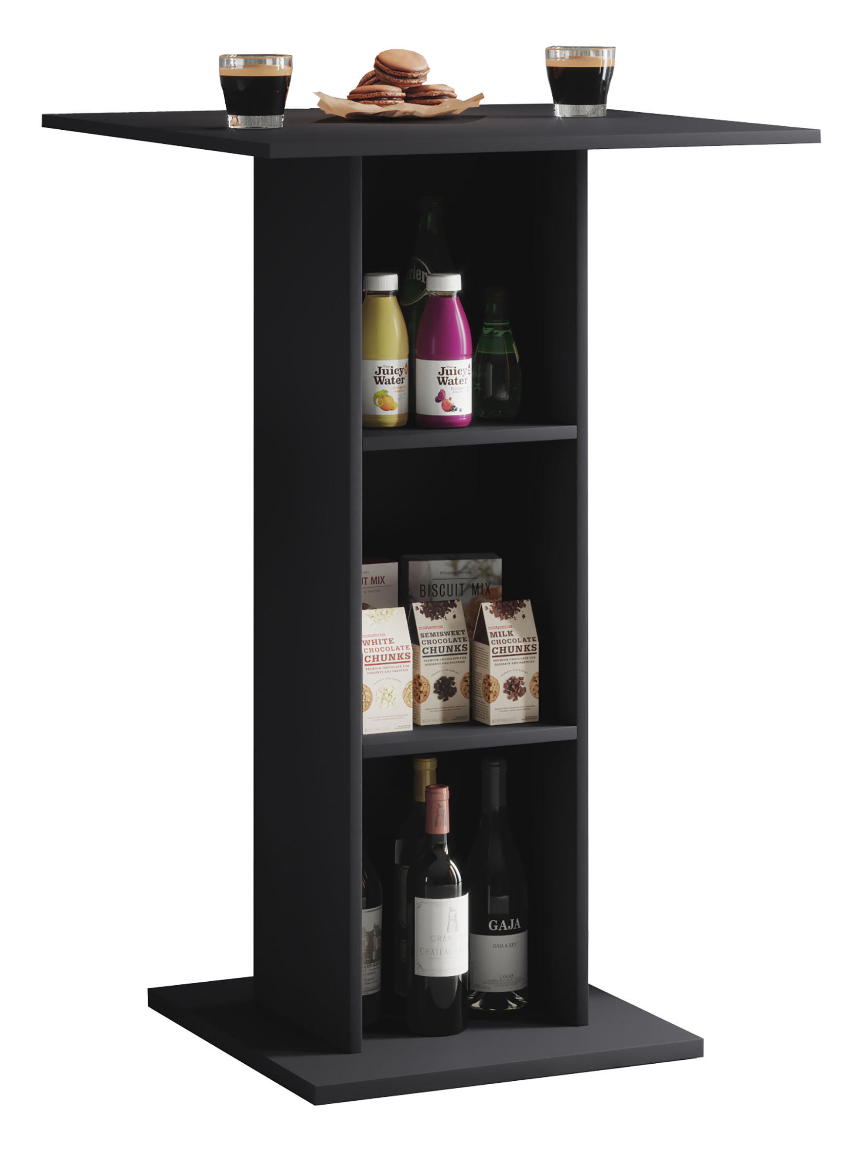 BARBORD i trämaterial  70/70/108 cm  - svart, Basics, trämaterial (70/70/108cm) - MID.YOU