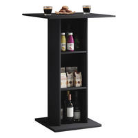 BARTISCH Schwarz  - Schwarz, Basics, Holzwerkstoff (70/70/108cm) - MID.YOU