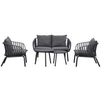 GARTENSET Webstoff Eisen  - Grau, MODERN, Kunststoff/Textil - Ambia Garden