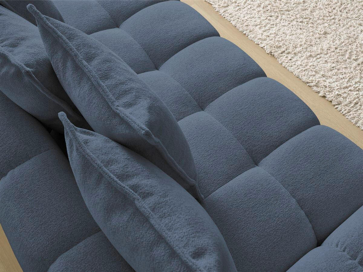 SCHLAFSOFA EVEREST  mit Armteil links, Armteil rechts Flachgewebe Dunkelblau  - Schwarz/Dunkelblau, MODERN, Kunststoff/Textil (278/115/90cm) - Livetastic