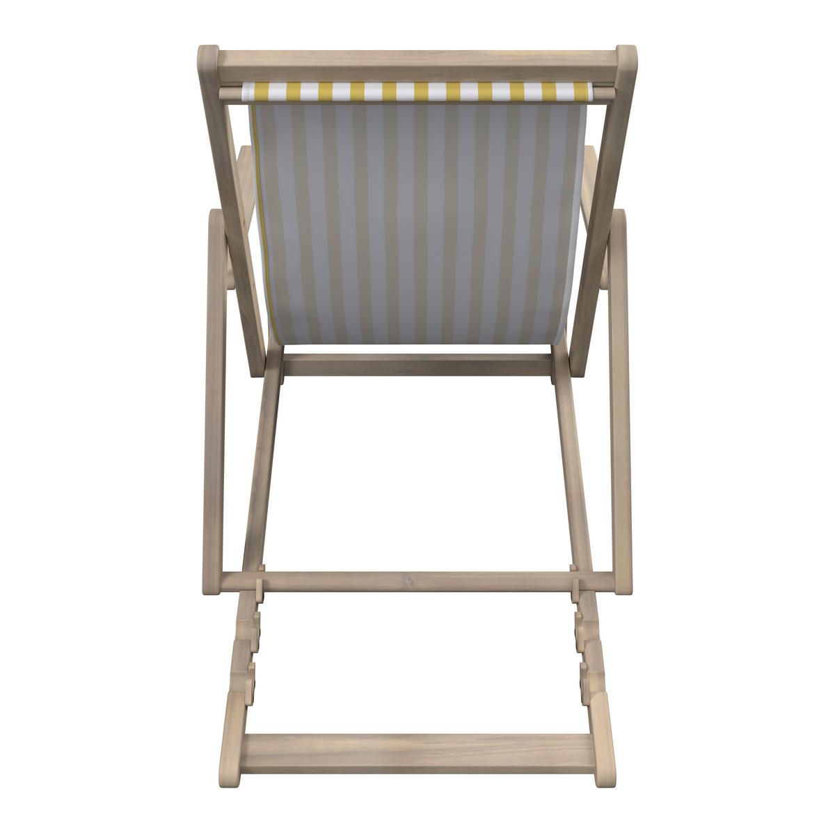 STRANDSTUHL Akazie Gelb, Weiß, Akaziefarben  - Gelb/Weiß, Basics, Holz/Textil (63/88/102cm) - Ambia Garden