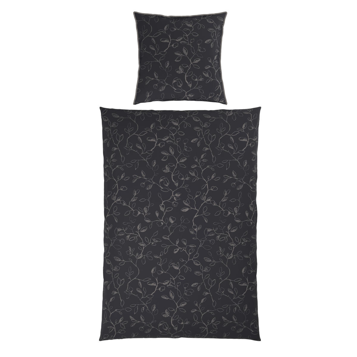 BETTWÄSCHE Satin 135/200 cm  - Anthrazit, Textil (135/200cm) - Bio:Vio